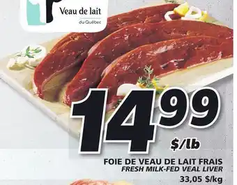 IGA FRESH MILK-FED VEAL LIVER offer
