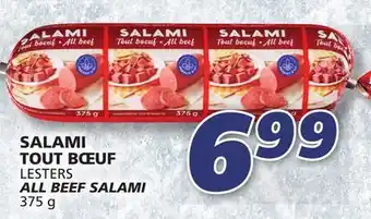IGA LESTERS ALL BEEF SALAMI offer