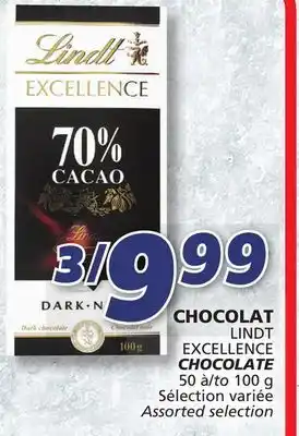 IGA LINDT EXCELLENCE CHOCOLATE offer