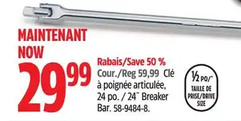 Canadian Tire DEWALT 24 Breaker Bar offer