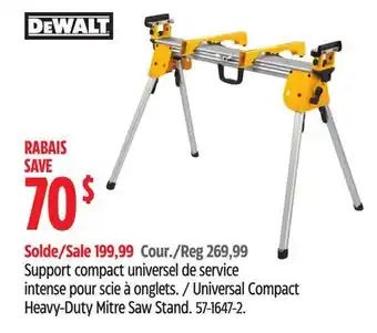 Canadian Tire DEWALT Universal Compact Heavy-Duty Mitre Saw Stand offer
