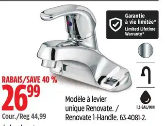 Canadian Tire DANZE Renovate 1-Handle offer