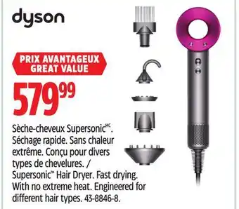 Canadian Tire Dyson Supersonic Hair Dryer offer