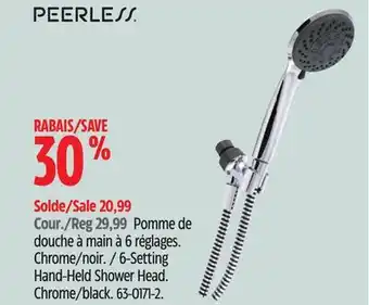 Canadian Tire Peerless 6-Setting Hand-Held Shower Head offer