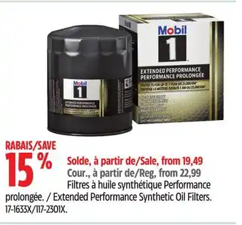 Canadian Tire Mobil 1 Extended Performance Synthetic Oil Filters offer
