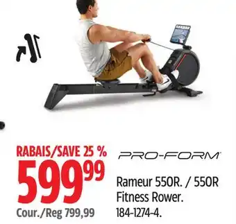 Canadian Tire ProForm 550R Fitness Rower offer
