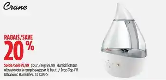Canadian Tire Crane Drop Top-Fill Ultrasonic Humidifier offer