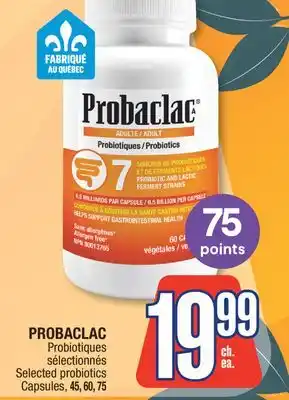 Jean Coutu PROBACLAC Selected probiotics Capsules offer