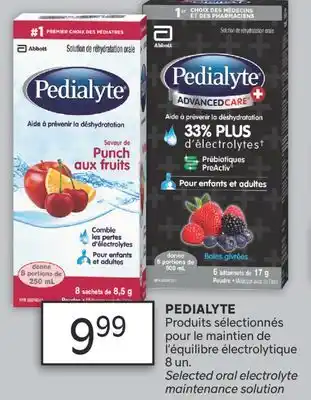 Brunet PEDIALYTE Produits sélectionnés pour le maintien de l'équilibre électrolytique offer