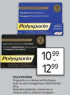 Brunet POLYSPORIN Onguents ou crèmes antibiotiques avec ou sans analgésique sélectionnés offer