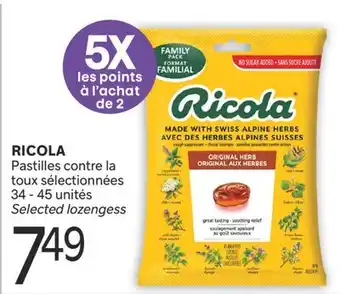 Brunet RICOLA Pastilles contre la toux sélectionnées offer