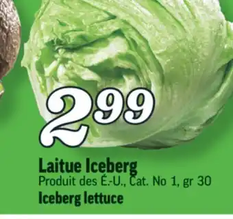 Marché Richelieu LAITUE ICEBERG | ICEBERG LETTUCE offer