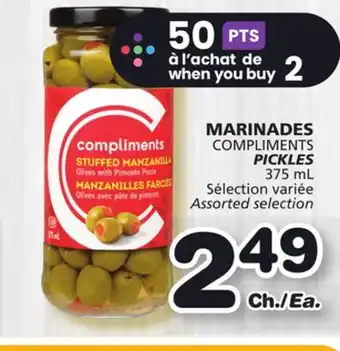 Marches Tradition COMPLIMENTS PICKLES offer