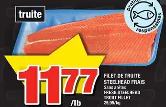 Super C FILET DE TRUITE STEELHEAD FRAIS | FRESH STEELHEAD TROUT FILLET offer