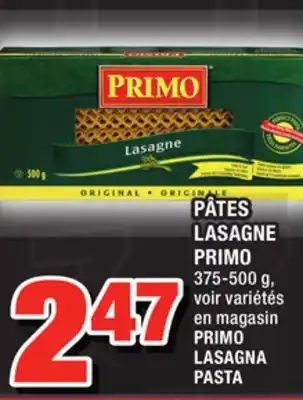 Super C PÂTES LASAGNE PRIMO | PRIMO LASAGNA PASTA offer