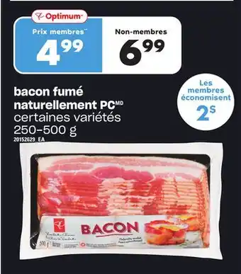 Provigo BACON FUMÉ NATURELLEMENT PC, 250-500 g offer