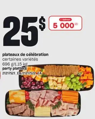 Provigo plateaux de célébration offer