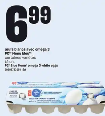 Provigo œufs blancs avec oméga 3 PC Menu bleu offer