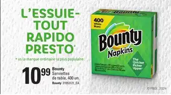 Provigo Bounty Serviettes de table, 400 un offer