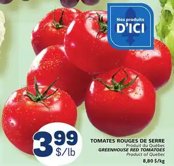 Marché Bonichoix GREENHOUSE RED TOMATOES offer