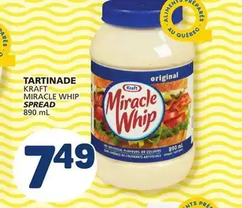 Marché Bonichoix KRAFT MIRACLE WHIP SPREAD offer