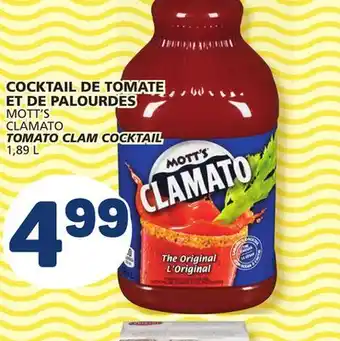 Marché Bonichoix MOTT'S CLAMATO TOMATO CLAM COCKTAIL offer