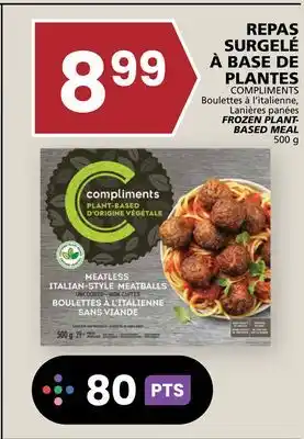 Rachelle-Bery Grocery COMPLIMENTS FROZEN PLANT- BASED MEAL offer