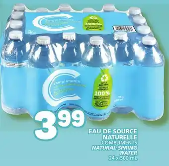 Marché Bonichoix COMPLIMENTS NATURAL SPRING WATER offer