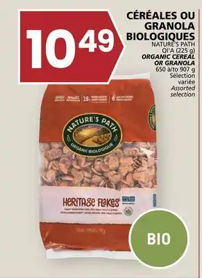 Rachelle-Bery Grocery NATURE'S PATH QI'A (225 g) ORGANIC CEREAL OR GRANOLA offer