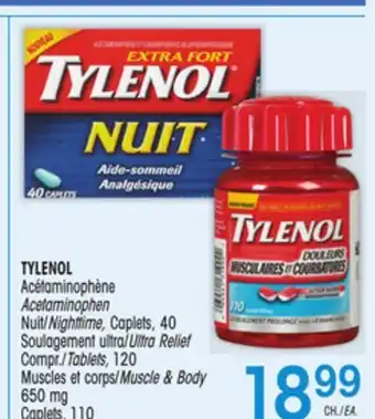 Uniprix TYLENOL Acelominophene / Acetaminophen offer