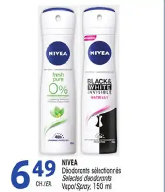 Uniprix Déodorants sélectionnés Vapo NIVEA offer