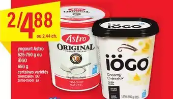 Maxi YOGOURT ASTRO 625-750 G OU IÖGO 650 G offer
