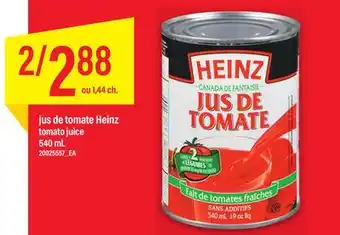 Maxi JUS DE TOMATE HEINZ TOMATO JUICE, 540 mL offer