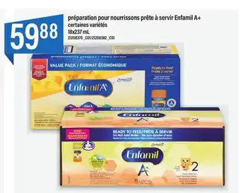 Maxi PRÉPARATION POUR NOURRISSONS PRÊTE À SERVIR ENFAMIL A+, 18x237 mL offer