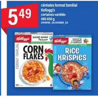 Maxi CÉRÉALES FORMAT FAMILIAL KELLOGG'S, 480-650 g offer