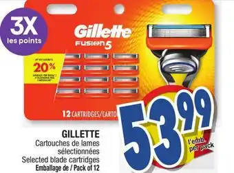 Jean Coutu GILLETTE Selected blade cartridges offer