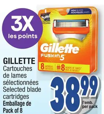 Jean Coutu GILLETTE Selected blade cartridges offer