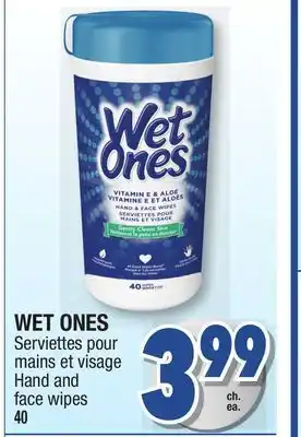 Jean Coutu WET ONES Hand and face wipes offer
