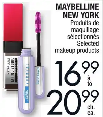 Jean Coutu MAYBELLINE NEW YORK Selected makeup products offer