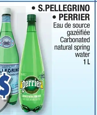 Jean Coutu S.PELLEGRINO, PERRIER Carbonated natural spring water offer