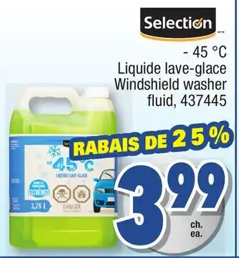 Jean Coutu SELECTION - 45 °C Windshield washer fluid offer