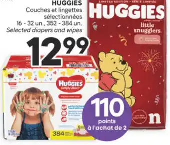 Brunet HUGGIES Couches et lingettes sélectionnées offer