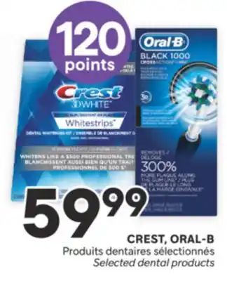 Brunet CREST, ORAL-B Produits dentaires sélectionnés offer