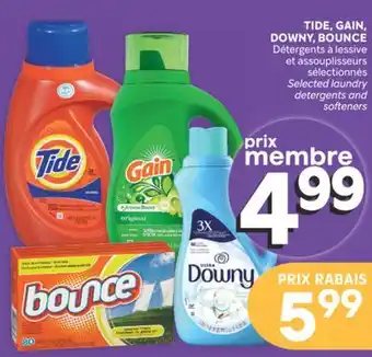 Brunet TIDE, GAIN, DOWNY, BOUNCE Détergents à lessive et assouplisseurs sélectionnés offer