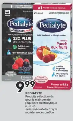 Brunet PEDIALYTE Produits sélectionnés pour le maintien de l'équilibre électrolytique offer