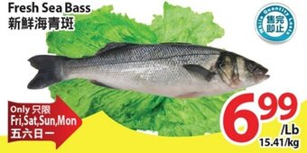 T&T Supermarket Fresh Sea Bass offer
