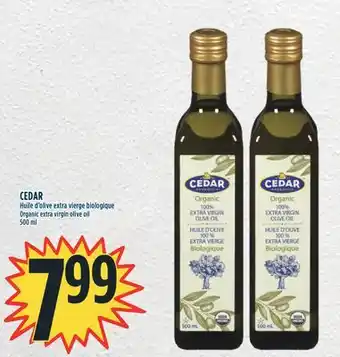 Marché Adonis CEDAR Huile d'olive extra vierge biologique offer