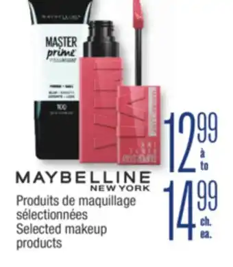 Jean Coutu MAYBELLINE NEW YORK Selected makeup products offer