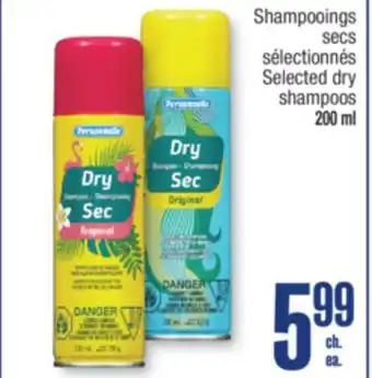 Jean Coutu PERSONNELLE Selected dry shampoos offer