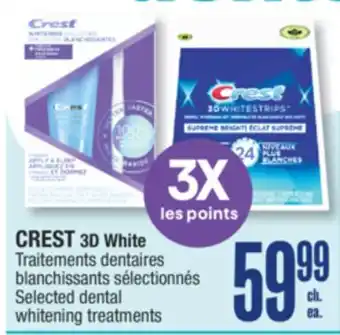 Jean Coutu CREST 3D White Selected dental whitening treatments offer